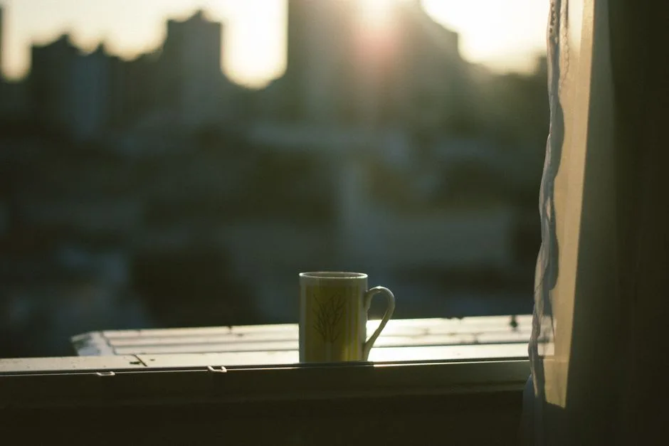 Morning light falling across a windowsill, starting the day trusting God's love