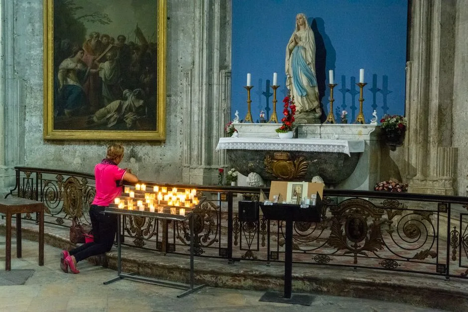 A figure kneeling in honest, unguarded prayer — bringing real doubt directly to God as an act of faith