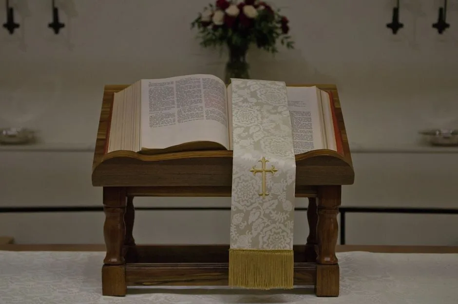 An open Bible on a pulpit — the weight of accountability Scripture places on those who teach and lead