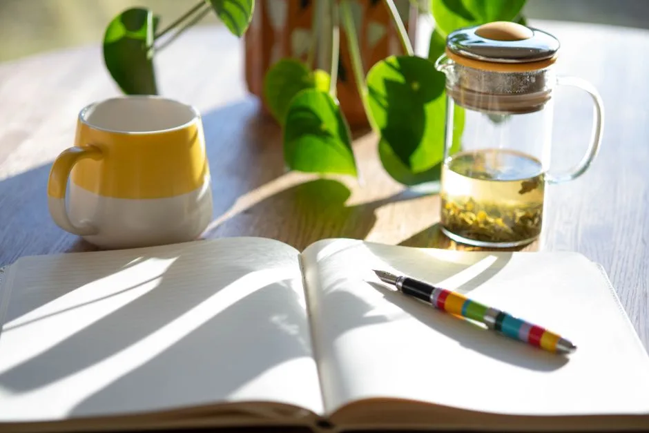 An open journal with a pen in soft morning light — the discipline of directing your thoughts deliberately