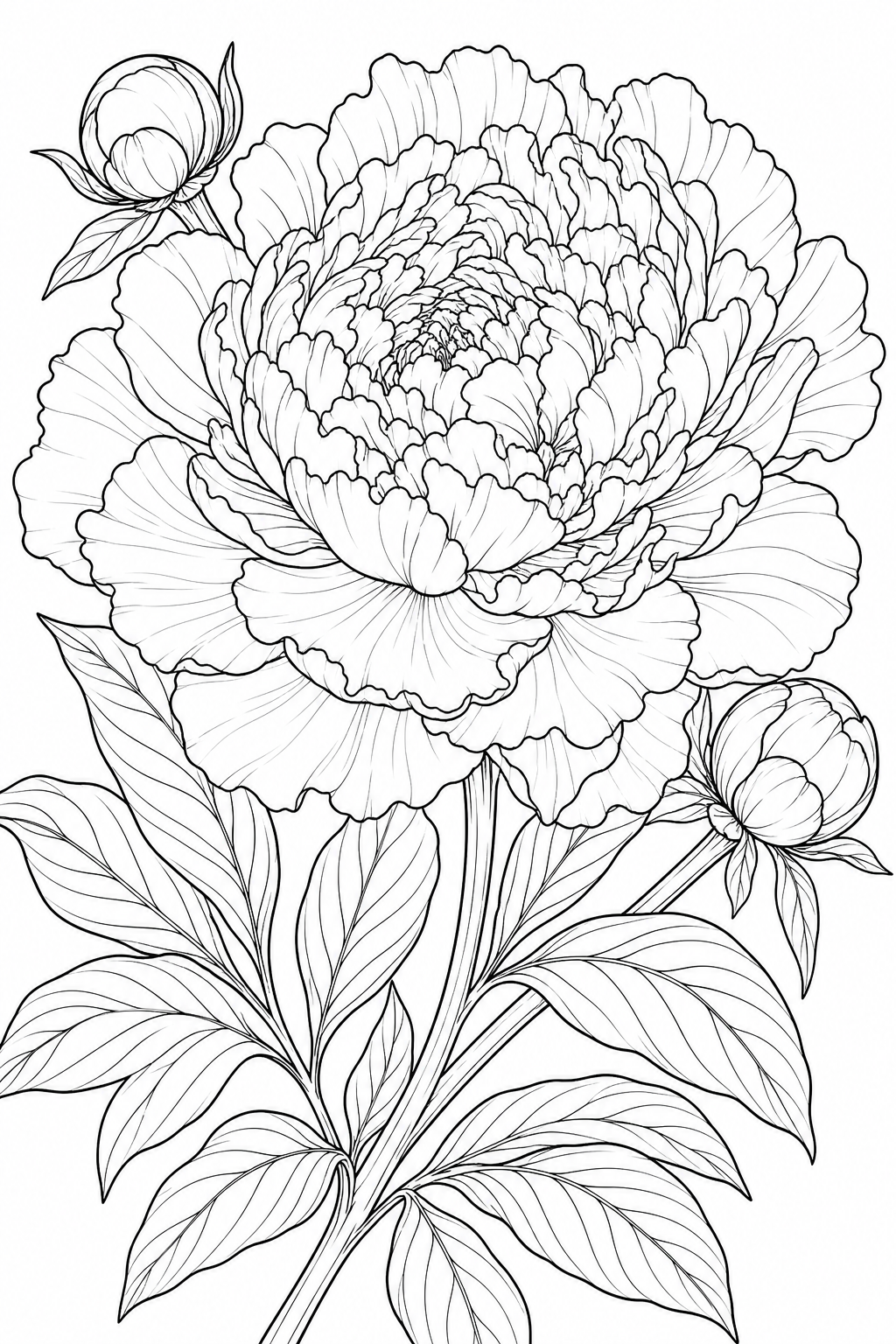 Free flower coloring page 5