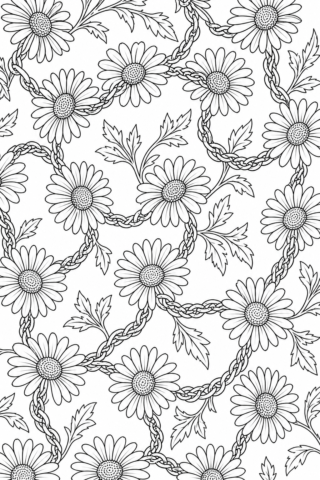 Free flower coloring page 6