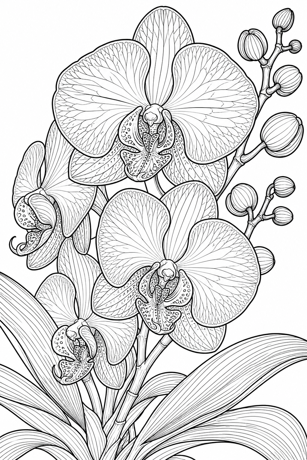Free flower coloring page 7