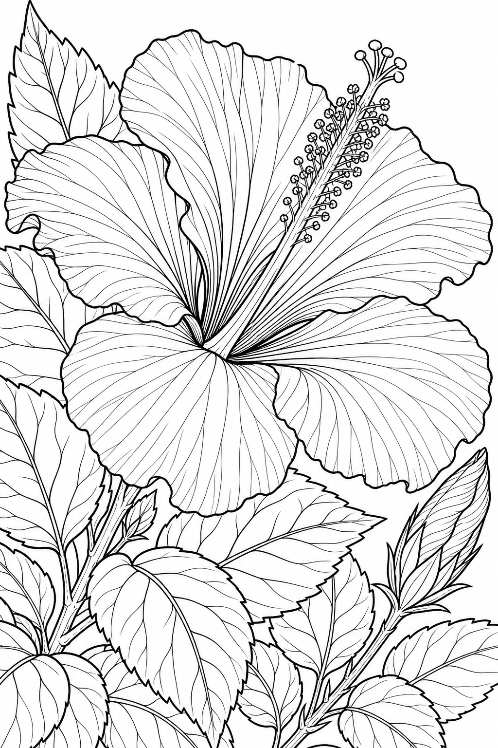 Free flower coloring page 9