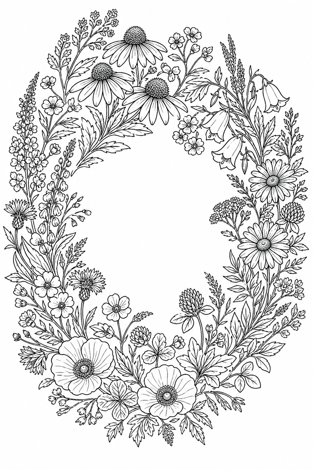 Free flower coloring page 10