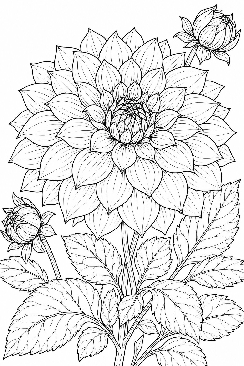 Free flower coloring page 12