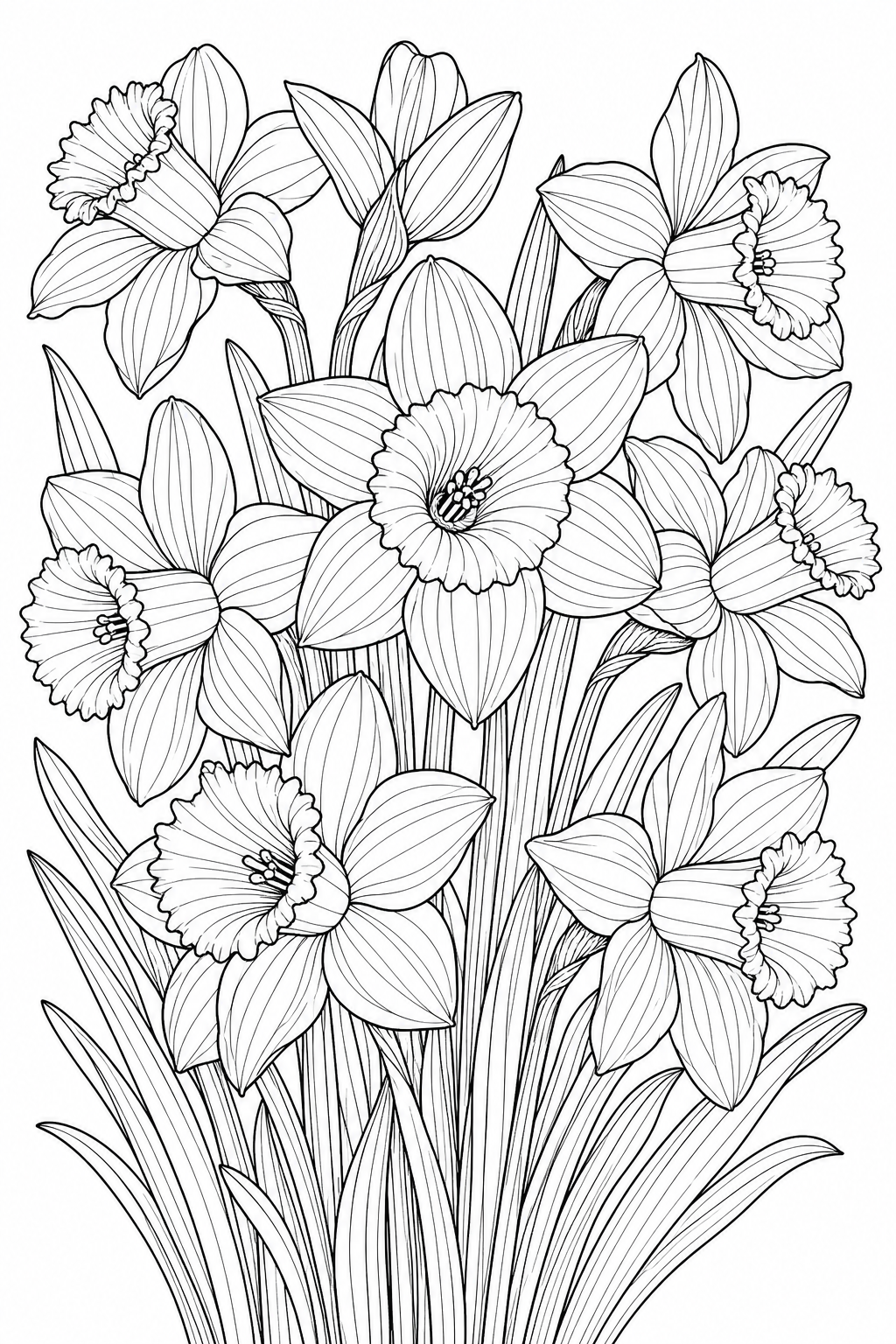 Free flower coloring page 14